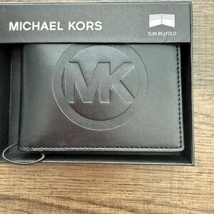 New men’s Michael  Kors Black Billfold Wallet